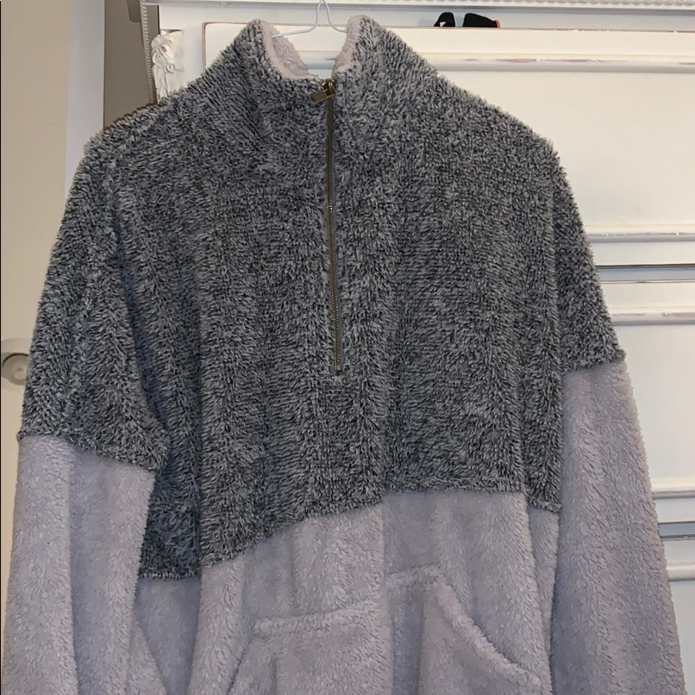Oversized Bear Coat quarter zip
